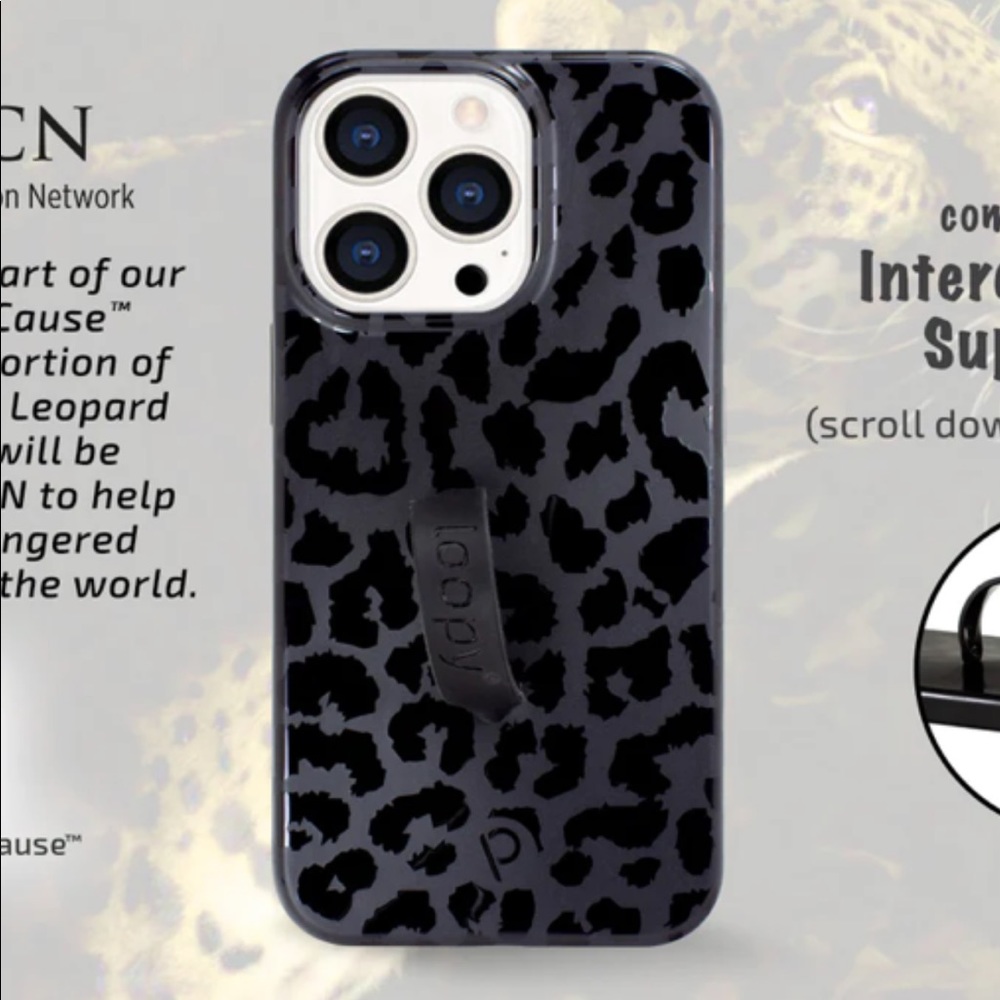 Midnight Leopard Loopy Case iPhone 13/14